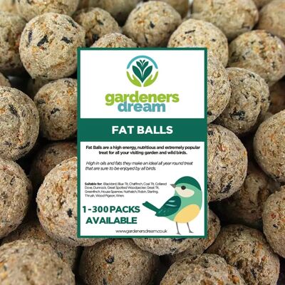 Gardeners Dream Suet Fat Balls - High Energy Feed Wild Bird Food Treats Gardeners Dream Suet Fat Balls - High Energy Feed Wild Bird Food Treats