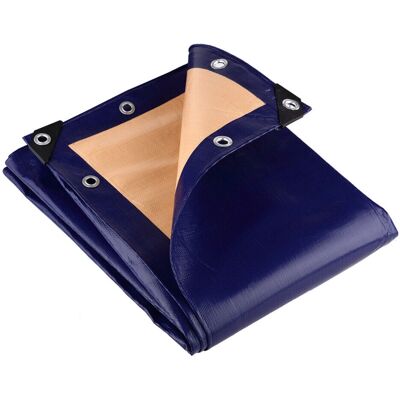 GroundMaster - GroundMaster 350Gsm Tarpaulin - Blue Beige - 2m x 6m - Tarpaulin GroundMaster - GroundMaster 350Gsm Tarpaulin - Blue Beige - 2m x 6m - Tarpaulin