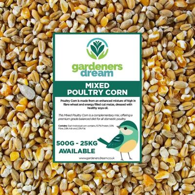 GardenersDream Mixed Poultry Corn 1kg - Feed GardenersDream Mixed Poultry Corn 1kg - Feed