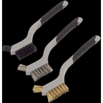 Conjunto de escovas de arame Sealey WB100 - 3 peças - Pequeno Conjunto de escovas de arame Sealey WB100 - 3 peças - Pequeno