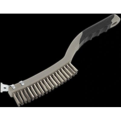 Brosse métallique en acier inoxydable Sealey WB105 - Usage général - Publicité Brosse métallique en acier inoxydable Sealey WB105 - Usage général - Publicité