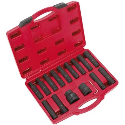 Sealey SX098 Impact Hex, TRX-Star* & TRX-Star* Female Socket Bit Set - 16 delar Sealey SX098 Impact Hex, TRX-Star* & TRX-Star* Female Socket Bit Set - 16 delar