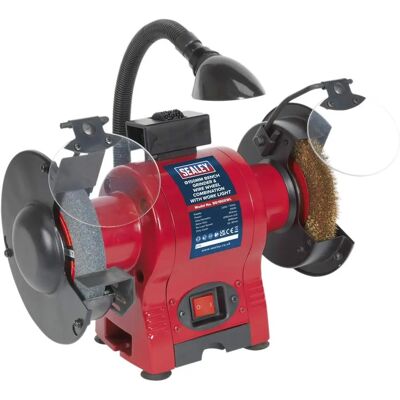 Sealey BG150XWL Bench Grinder - 150mm, Wire Wheel, Work Light, 250W Sealey BG150XWL Bench Grinder - 150mm, Wire Wheel, Work Light, 250W