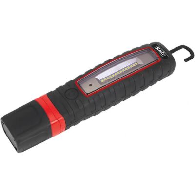 Sealey LED360 - Faretto LED ricaricabile senza fili 360 gradi 10 SMD + 3W litio rosso Sealey LED360 - Faretto LED ricaricabile senza fili 360 gradi 10 SMD + 3W litio rosso