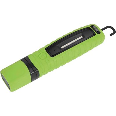 Sealey LED360G 360deg 10 SMD + 3W LED Hi-Vis Green Cordless Recharge - Inspection Lamp Sealey LED360G 360deg 10 SMD + 3W LED Hi-Vis Green Cordless Recharge - Inspection Lamp