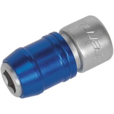 Sealey AK2738 Quick Release Bit Adaptor - Bit Adaptor for 10mm Hex, 3/8" Square Drive Sealey AK2738 Quick Release Bit Adaptor - Bit Adaptor for 10mm Hex, 3/8" Square Drive