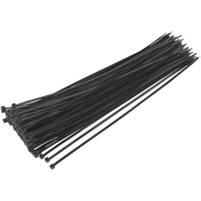 Sealey CT38048P100 Cable Ties - 380 x 4.8mm Black Pack of 100 Sealey CT38048P100 Cable Ties - 380 x 4.8mm Black Pack of 100