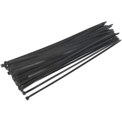 Sealey CT45076P50 Black Cable Ties - Cable Ties 450 x 7.6mm Sealey CT45076P50 Black Cable Ties - Cable Ties 450 x 7.6mm