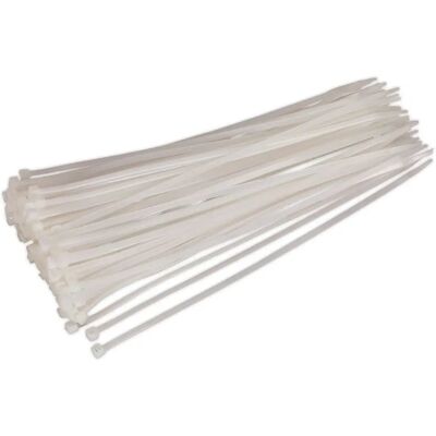 Sealey CT30048P100W Cable Tie - 300 x 4.8mm White - Cable Ties Sealey CT30048P100W Cable Tie - 300 x 4.8mm White - Cable Ties