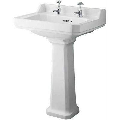 Hudson Reed - Lavabo su Colonna in Ceramica in Stile Retrò Hudson Reed - Lavabo su Colonna in Ceramica in Stile Retrò