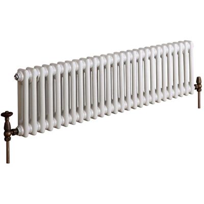 Radiatore Hudson Reed Regent Bianco - Design Tradizionale in Ghisa - 827W - 300x1190mm Radiatore Hudson Reed Regent Bianco - Design Tradizionale in Ghisa - 827W - 300x1190mm