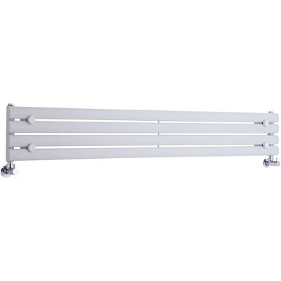 Radiatore Revive Hudson Reed - Design Orizzontale Moderno - Bianco - 236x1600mm - 518W Radiatore Revive Hudson Reed - Design Orizzontale Moderno - Bianco - 236x1600mm - 518W