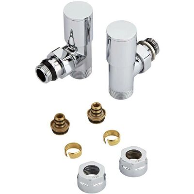 Valvola radiatore cromata Hudson Reed con multi-adattatore da 16mm Valvola radiatore cromata Hudson Reed con multi-adattatore da 16mm