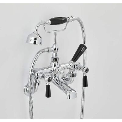 Miscelatore vasca Elizabeth Hudson Reed a parete - Retro cromo/nero Miscelatore vasca Elizabeth Hudson Reed a parete - Retro cromo/nero