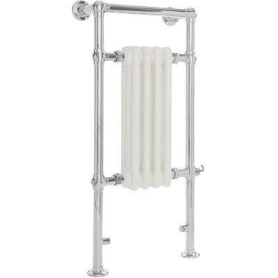 HUDSON REED Elizabeth Scaldasalviette elettrico vintage - Bagno classico - Acciaio bianco e cromo HUDSON REED Elizabeth Scaldasalviette elettrico vintage - Bagno classico - Acciaio bianco e cromo