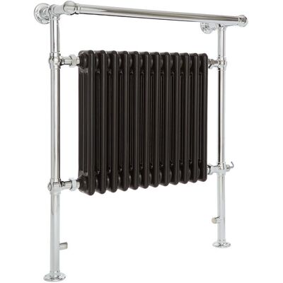 HudsonReed Elizabeth Scaldasalviette vintage elettrico - Nero e Cromo - 930 x 790mm - Riscaldamento bagno HudsonReed Elizabeth Scaldasalviette vintage elettrico - Nero e Cromo - 930 x 790mm - Riscaldamento bagno
