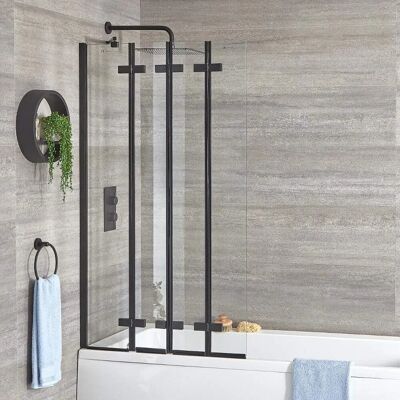 HudsonReed Bath Screen - Black - Pliable - Style atelier - Bath Screen HudsonReed Bath Screen - Black - Pliable - Style atelier - Bath Screen