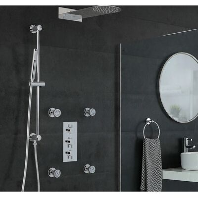 Kit Doccia Termostatico Cromato HudsonReed - Bagno Moderno Kit Doccia Termostatico Cromato HudsonReed - Bagno Moderno