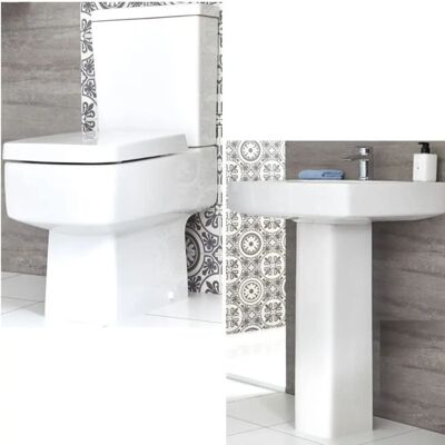 HudsonReed Bathroom Set with Washbasin and Toilet - Exton HudsonReed Bathroom Set with Washbasin and Toilet - Exton