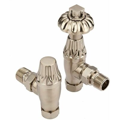 Valvole Termostatiche Satinate in Angolo HudsonReed - Accessori Radiatori Valvole Termostatiche Satinate in Angolo HudsonReed - Accessori Radiatori