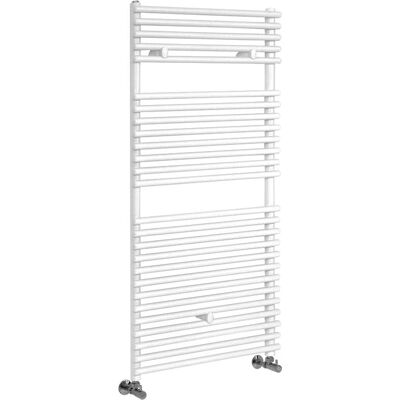 Radiateur sèche-serviettes vertical blanc Arno de Hudson Reed - 1190x450mm - 710W - Publicité Radiateur sèche-serviettes vertical blanc Arno de Hudson Reed - 1190x450mm - 710W - Publicité