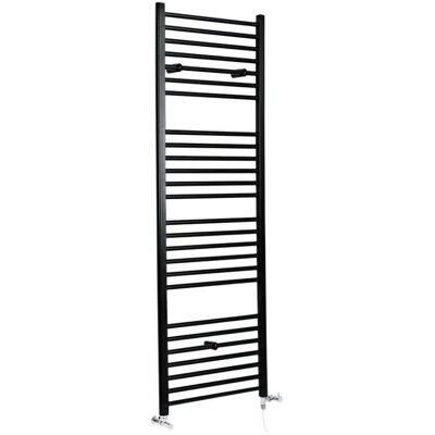 Hudson Reed Nox Radiatore Asciugamani - 1800x400mm - Nero - Elettrico & Idraulico Hudson Reed Nox Radiatore Asciugamani - 1800x400mm - Nero - Elettrico & Idraulico