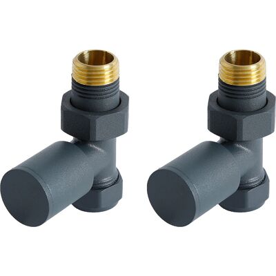 Valvole radiatore in ottone HudsonReed - 15mm, Antracite - Valvole radiatore Valvole radiatore in ottone HudsonReed - 15mm, Antracite - Valvole radiatore