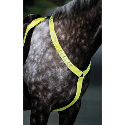 Shires - Equi-Flector - Jaune - Cob/Full - Breastplate - Publicité Shires - Equi-Flector - Jaune - Cob/Full - Breastplate - Publicité