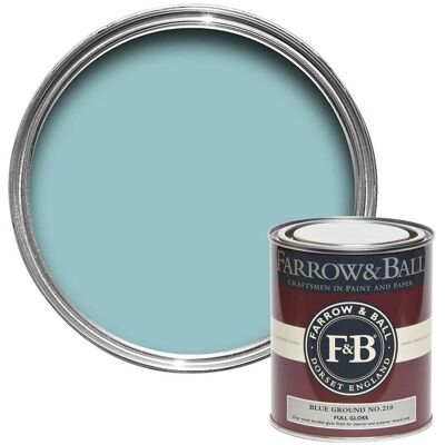 Farrow & Ball Blue Ground No.210 - Full Gloss - 750ml Farrow & Ball Blue Ground No.210 - Full Gloss - 750ml
