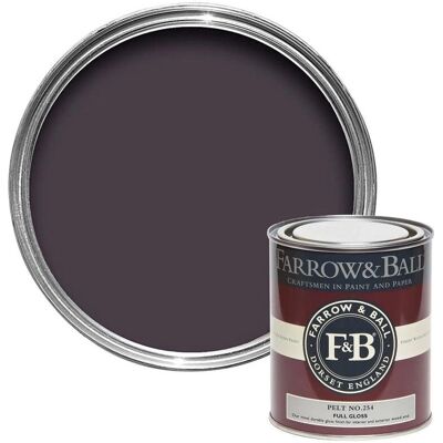 Farrow & Ball Full Gloss Pelt No.254 - 750ml Farrow & Ball Full Gloss Pelt No.254 - 750ml