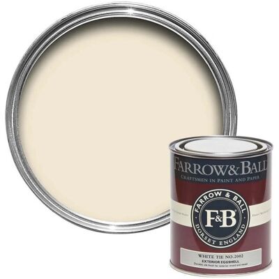 Farrow & Ball White Tie No.2002 Exterior Eggshell - 750ml Farrow & Ball White Tie No.2002 Exterior Eggshell - 750ml
