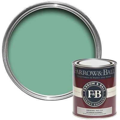 Farrow & Ball Arsenic No.214 Exterior Eggshell Paint - 2.5L Farrow & Ball Arsenic No.214 Exterior Eggshell Paint - 2.5L