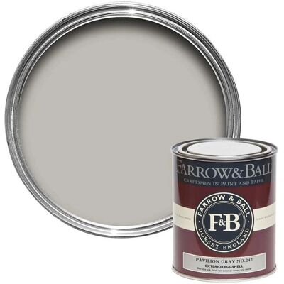 Farrow & Ball Pavilion Gray No.242 Exterior Eggshell Paint 2.5L Farrow & Ball Pavilion Gray No.242 Exterior Eggshell Paint 2.5L