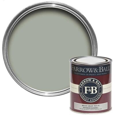 Farrow & Ball Blue Gray No.91 Exterior Eggshell - 750ml Farrow & Ball Blue Gray No.91 Exterior Eggshell - 750ml