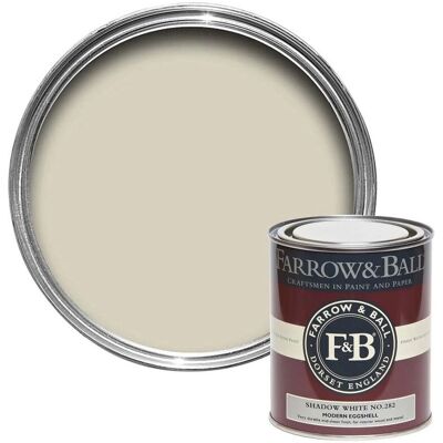 Farrow & Ball Modern Eggshell Shadow White No.282 - 2.5L Farrow & Ball Modern Eggshell Shadow White No.282 - 2.5L
