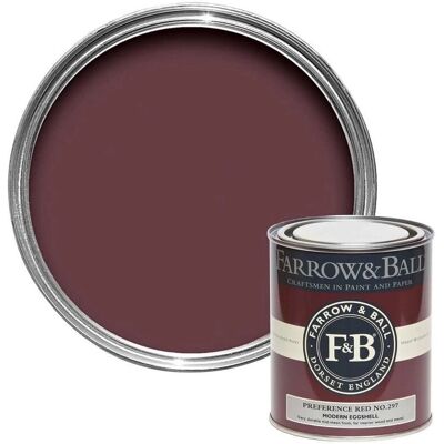 Farrow & Ball Model No.297 Preference Red Eggshell Paint - 5L Farrow & Ball Model No.297 Preference Red Eggshell Paint - 5L