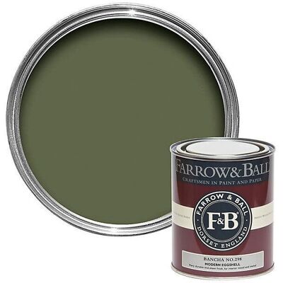 Farrow & Ball Model No.298 Bancha Dark Green Eggshell Paint - Interior Finish Farrow & Ball Model No.298 Bancha Dark Green Eggshell Paint - Interior Finish