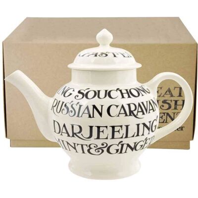 Emma Bridgewater Black Toast Teekanne - Steinzeug, Schwarz/Weiß, 1.5L - Teeservice Emma Bridgewater Black Toast Teekanne - Steinzeug, Schwarz/Weiß, 1.5L - Teeservice