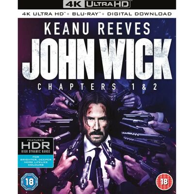 Warner Bros John Wick: Chapters 1 & 2 DVD - Region 2 Warner Bros John Wick: Chapters 1 & 2 DVD - Region 2