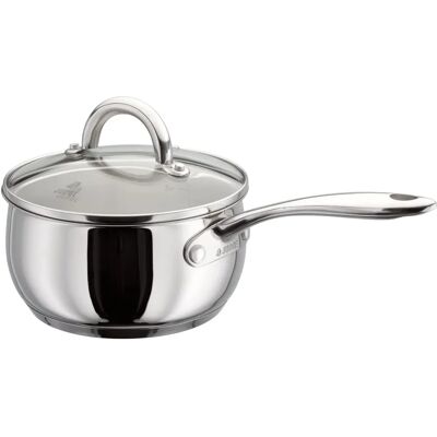 Judge 16cm Stainless Steel Saucepan with Glass Lid - 1.4L Judge 16cm Stainless Steel Saucepan with Glass Lid - 1.4L