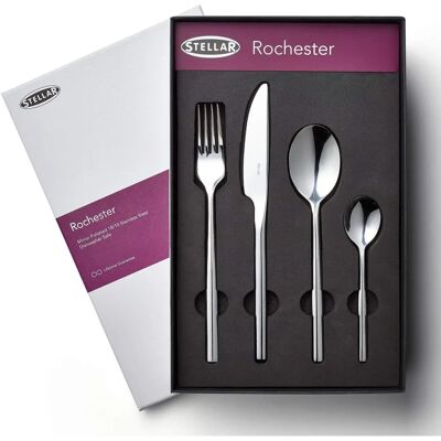 Stellar Rochester 32 Piece Cutlery Set - Modern Stainless Steel Design Stellar Rochester 32 Piece Cutlery Set - Modern Stainless Steel Design