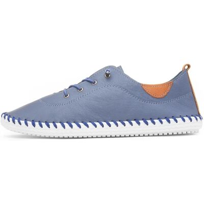 Lunar St Ives Mid Blue Leather Casual Shoes - Casual Shoes Lunar St Ives Mid Blue Leather Casual Shoes - Casual Shoes