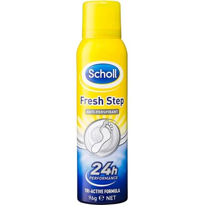Spray antitranspirant pour pieds Scholl Fresh Step - 150ml - Publicité Spray antitranspirant pour pieds Scholl Fresh Step - 150ml - Publicité