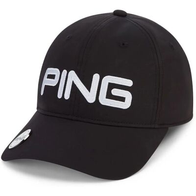 Ping Svart Golf Cap med Magnetisk Marker Ping Svart Golf Cap med Magnetisk Marker
