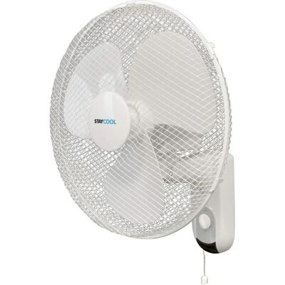 Lloytron Staycool 16in Wall Fan - 3 Speed Oscillating 50W Lloytron Staycool 16in Wall Fan - 3 Speed Oscillating 50W