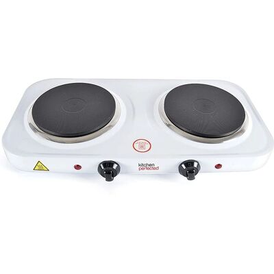 Lloytron E4202WH Double Hotplate - Kitchen Perfected 2500 W White Lloytron E4202WH Double Hotplate - Kitchen Perfected 2500 W White