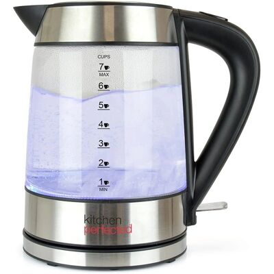 Lloytron Kitchenperfected Eco-Friendly 1.7ltr Illuminated Cordless Glass Kettle - Electric Kettle Lloytron Kitchenperfected Eco-Friendly 1.7ltr Illuminated Cordless Glass Kettle - Electric Kettle
