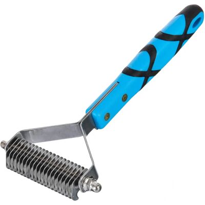 Groom Professional Coat King a 20 Denti - Rake per stripping - Blu Groom Professional Coat King a 20 Denti - Rake per stripping - Blu