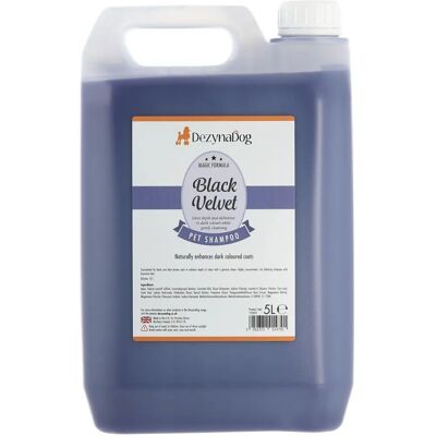DezynaDog Black Velvet Dog Shampoo - Dark Coat Enhancer - 5 L DezynaDog Black Velvet Dog Shampoo - Dark Coat Enhancer - 5 L