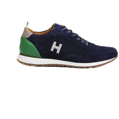 Hackett Model HMS20813_5DD - Blauwe Leren Sneakers Hackett Model HMS20813_5DD - Blauwe Leren Sneakers